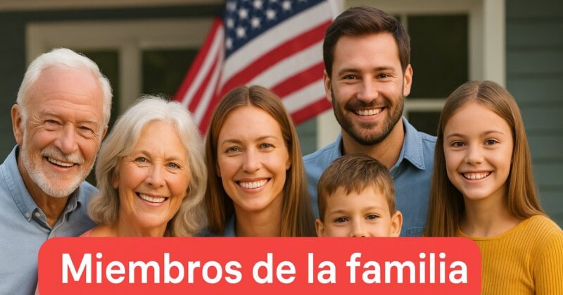 Palabras de miembros de la familia en ingles